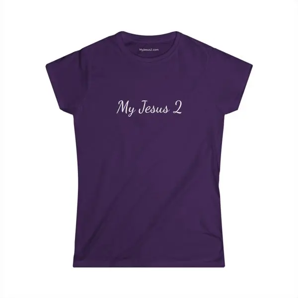 A Women's Softstyle Tee My Jesus 2 w/ White Letters TM - Image 25