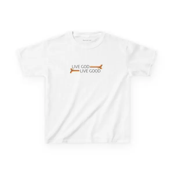 Kids Heavy Cotton Tee LIVE GOD LIVE GOOD TM - Image 4
