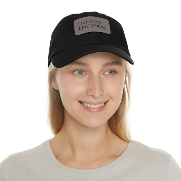 A Hat with Leather Patch (Rectangle) LIVE GOD LIVE GOOD TM - Image 8