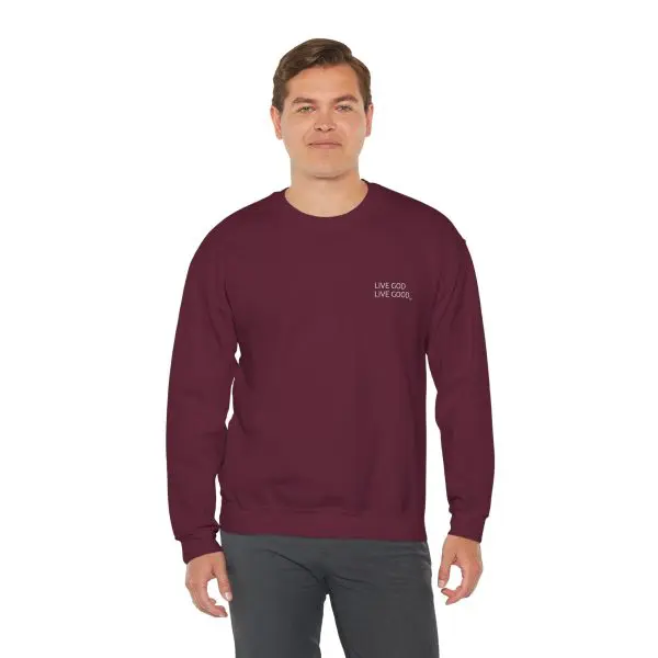 Unisex Heavy Blend Crewneck Sweatshirt LIVE GOD LIVE GOOD TM - Image 15