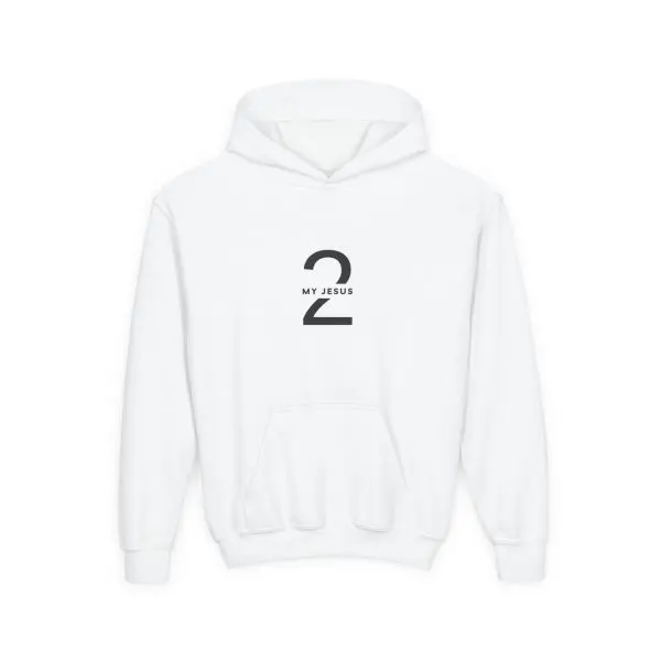 Heavy Blend Kids Hooded Sweatshirt My Jesus 2 Logo TM