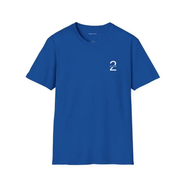 My Jesus 2 Logo Unisex Softstyle T-Shirt White Letters TM - Image 17