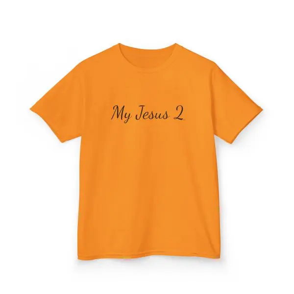 My Jesus 2 Kids Heavy Cotton Tee Black Letters TM - Image 4