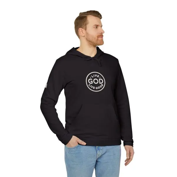 Unisex adidas Fleece Hoodie LIVE GOD LIVE GOOD TM - Image 3