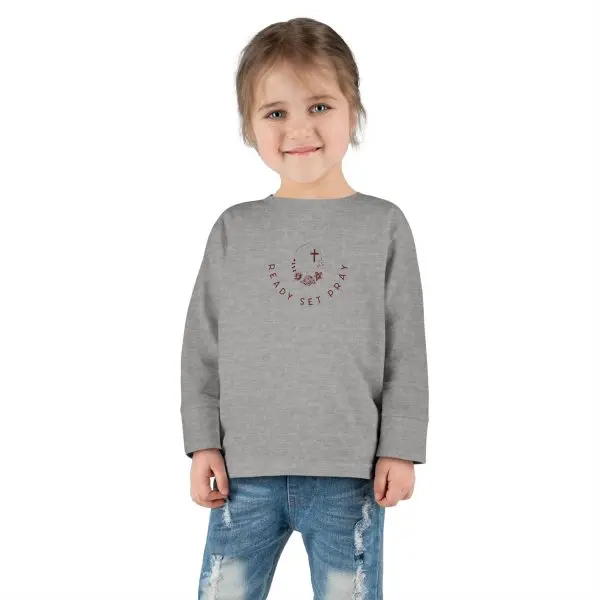 READY SET PRAY Toddler Long Sleeve Tee TM - Image 4