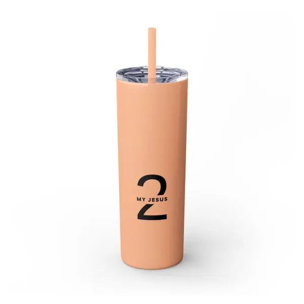 Cup Skinny Tumbler with Straw, 20oz My Jesus 2 TM - Image 16
