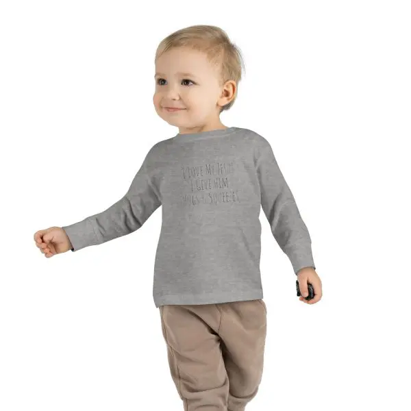 I Love My Jesus I Give Him Hugs & Squeezes Toddler Long Sleeve Tee TM - Image 8