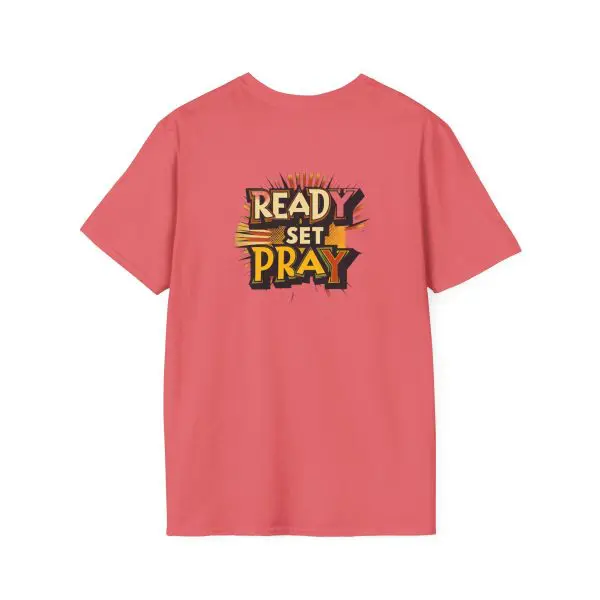 READY SET PRAY w/ Picture On Back Unisex Softstyle T-Shirt TM - Image 4
