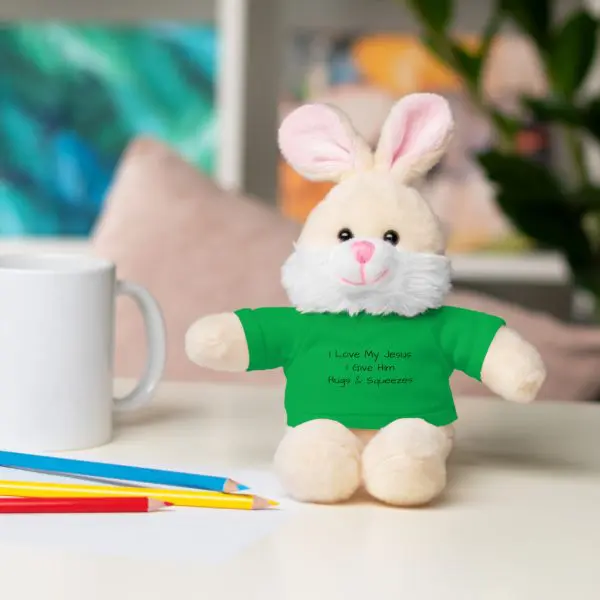 A Stuffed Animal with Tee I Love My Jesus I Give Him Hugs & Squeezes TM - Image 96