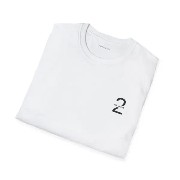 My Jesus 2 Logo Unisex Softstyle T-Shirt Black Letters TM - Image 4