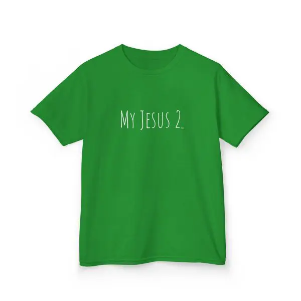 My Jesus 2 Kids Heavy Cotton Tee White Letters TM - Image 2