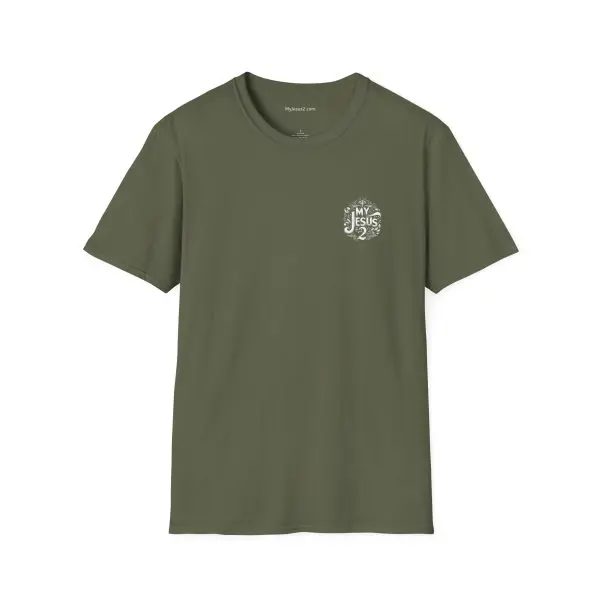 My Jesus 2 w/ Picture On Back Unisex Softstyle T-Shirt TM - Image 7