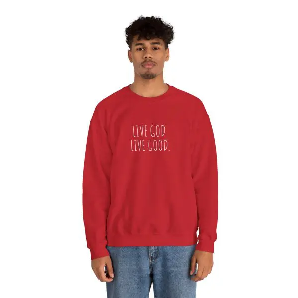 Unisex Heavy Blend Crewneck Sweatshirt LIVE GOD LIVE GOOD TM - Image 29