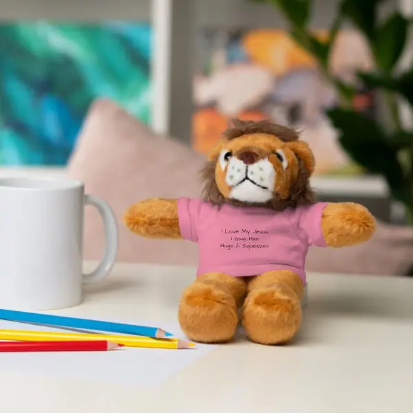 A Stuffed Animal with Tee I Love My Jesus I Give Him Hugs & Squeezes TM - Image 66