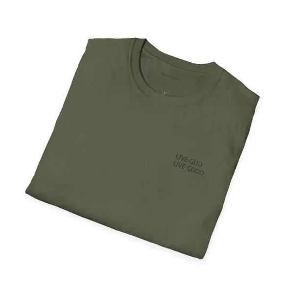 LIVE GOD LIVE GOOD Black Label Unisex Softstyle T-Shirt TM - Image 14