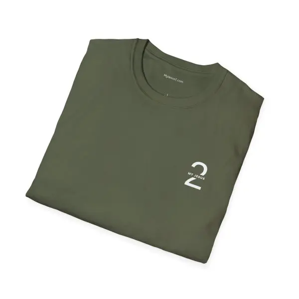My Jesus 2 Logo Unisex Softstyle T-Shirt White Letters TM - Image 6