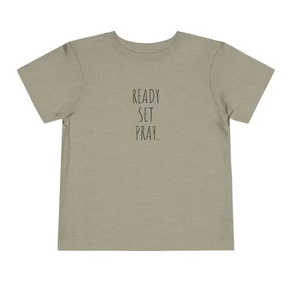 READY SET PRAY Toddler Short Sleeve Tee Black Letters TM - Image 19