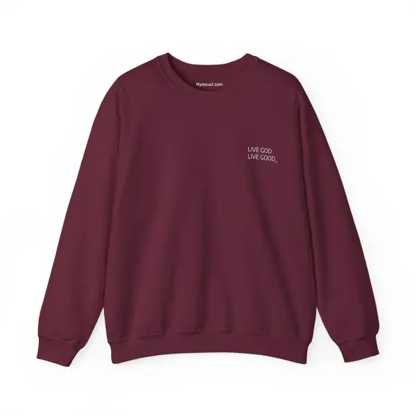 Unisex Heavy Blend Crewneck Sweatshirt LIVE GOD LIVE GOOD TM - Image 14