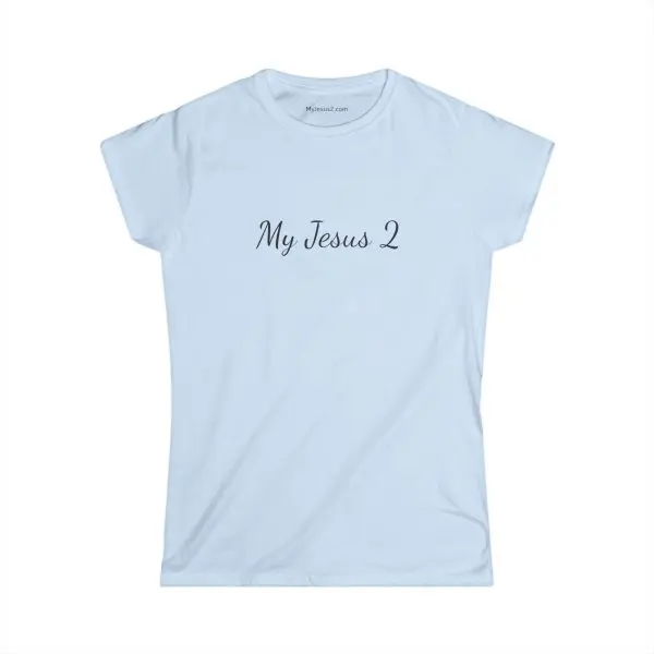 A Women's Softstyle Tee My Jesus 2 w/ Black Letters TM - Image 9