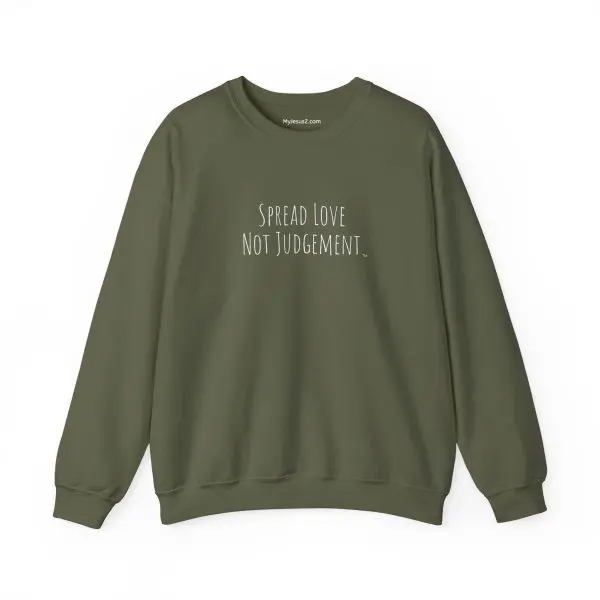 Unisex Heavy Blend Crewneck Sweatshirt Spread Love Not Judgement TM - Image 7