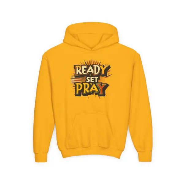 Heavy Blend Kids Hooded Sweatshirt READY SET PRAY TM - Image 5