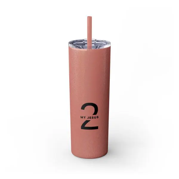 Cup Skinny Tumbler with Straw, 20oz My Jesus 2 TM - Image 13