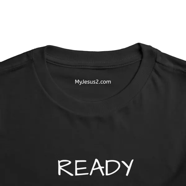 READY SET PRAY Toddler Short Sleeve Tee White Letters TM - Image 8