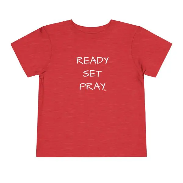 READY SET PRAY Toddler Short Sleeve Tee White Letters TM - Image 29