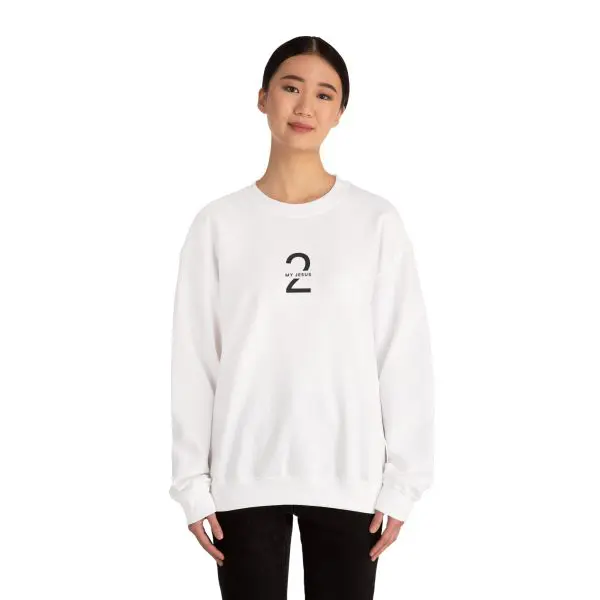 Unisex Heavy Blend Crewneck Sweatshirt My Jesus 2 Logo TM - Image 4