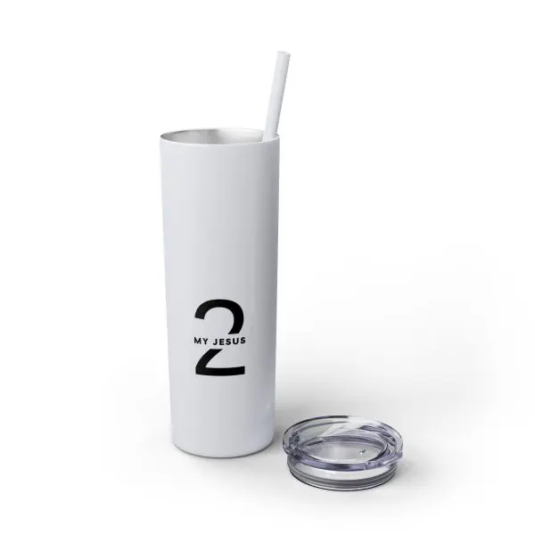 Cup Skinny Tumbler with Straw, 20oz My Jesus 2 TM - Image 29
