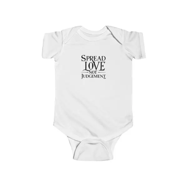 Infant Fine Jersey Bodysuit Spread Love Not Judgement TM - Image 4
