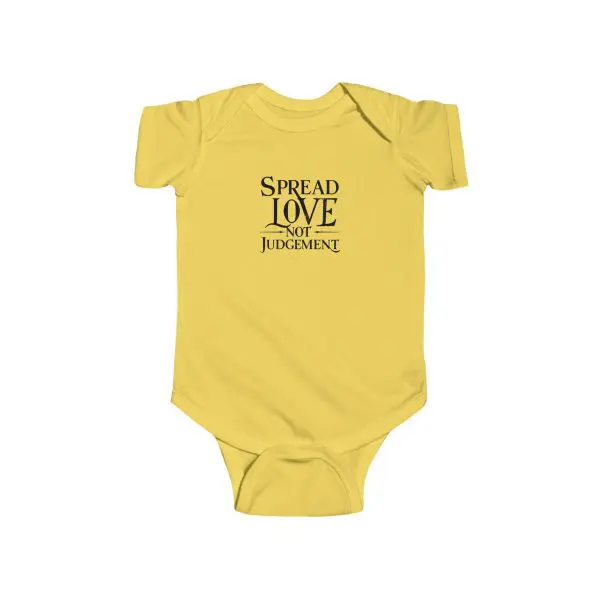 Infant Fine Jersey Bodysuit Spread Love Not Judgement TM - Image 5