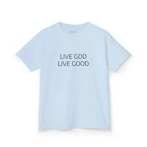 LIVE GOD LIVE GOOD Kids Heavy Cotton Tee Black Letters TM
