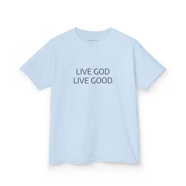 LIVE GOD LIVE GOOD Kids Heavy Cotton Tee Black Letters TM