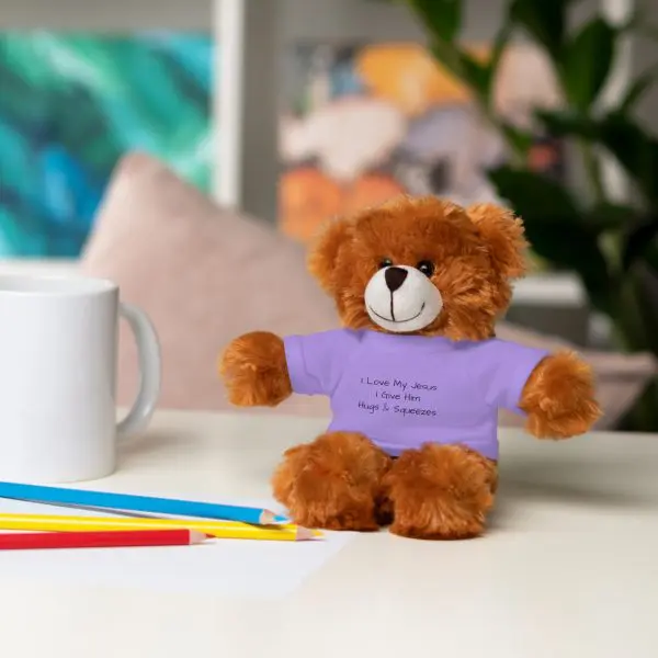 A Stuffed Animal with Tee I Love My Jesus I Give Him Hugs & Squeezes TM - Image 6