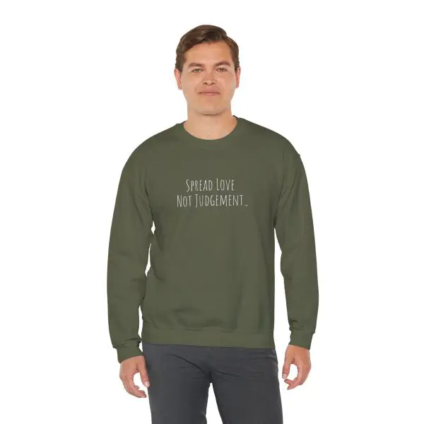 Unisex Heavy Blend Crewneck Sweatshirt Spread Love Not Judgement TM - Image 9