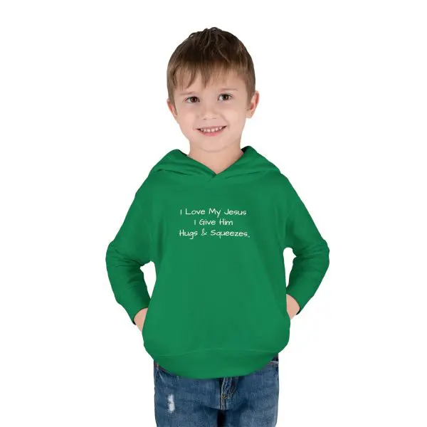 I Love My Jesus I Give Him Hugs & Squeezes Toddler Pullover Fleece Hoodie TM - Image 11