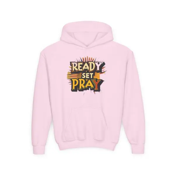 Heavy Blend Kids Hooded Sweatshirt READY SET PRAY TM - Image 11