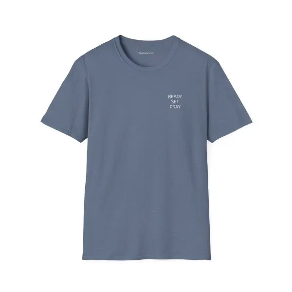 READY SET PRAY w/ Picture On Back Unisex Softstyle T-Shirt TM - Image 11