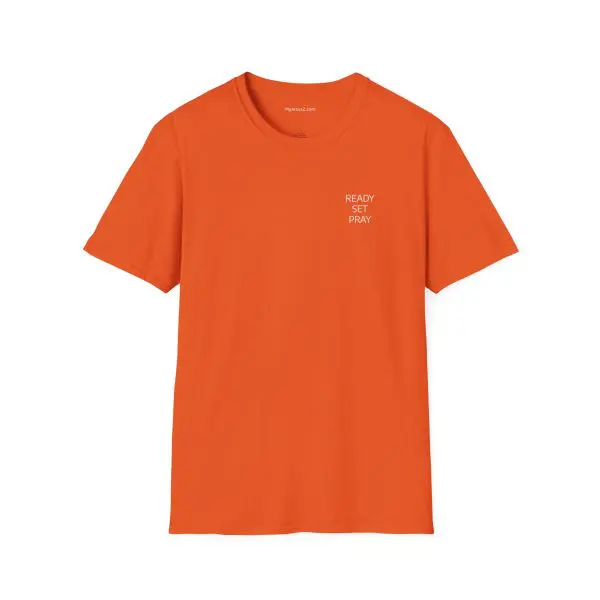 READY SET PRAY w/ Picture On Back Unisex Softstyle T-Shirt TM - Image 5