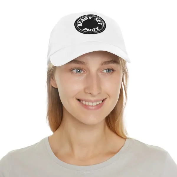 Hat with Leather Patch (Round) READY SET PRAY TM - Image 3