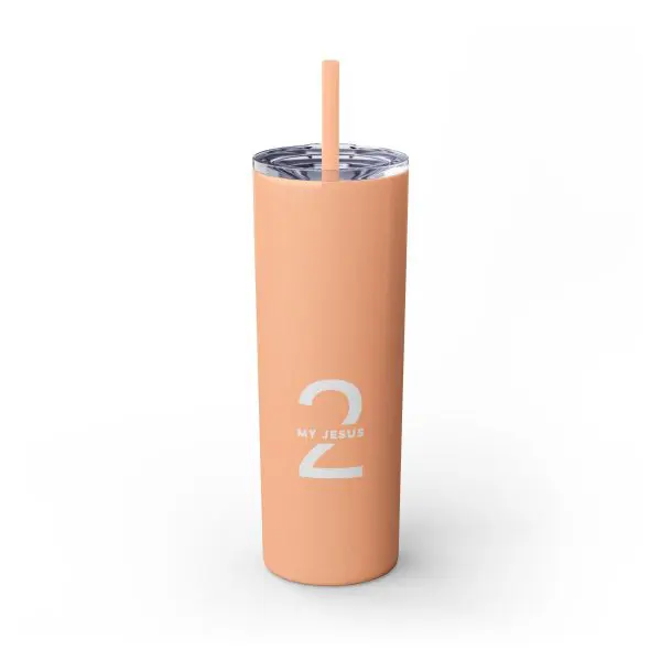 Cup Skinny Tumbler with Straw, 20oz My Jesus 2 TM - Image 16