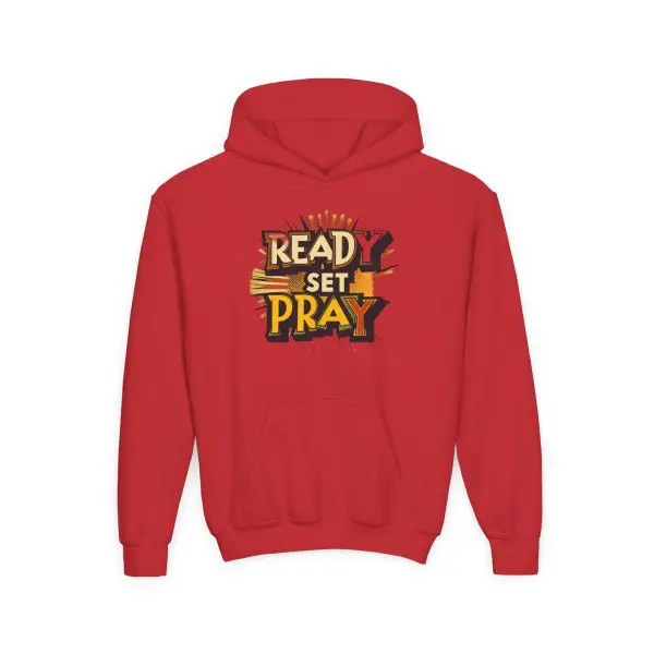 Heavy Blend Kids Hooded Sweatshirt READY SET PRAY TM - Image 15