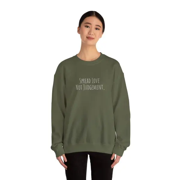 Unisex Heavy Blend Crewneck Sweatshirt Spread Love Not Judgement TM - Image 8