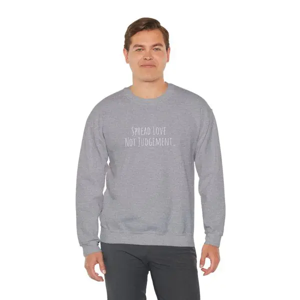 Unisex Heavy Blend Crewneck Sweatshirt Spread Love Not Judgement TM - Image 6
