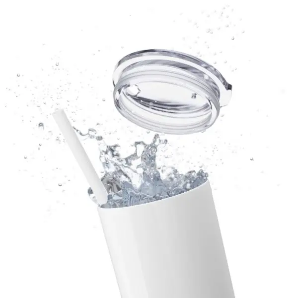 Cup Skinny Tumbler with Straw, 20oz My Jesus 2 TM - Image 6