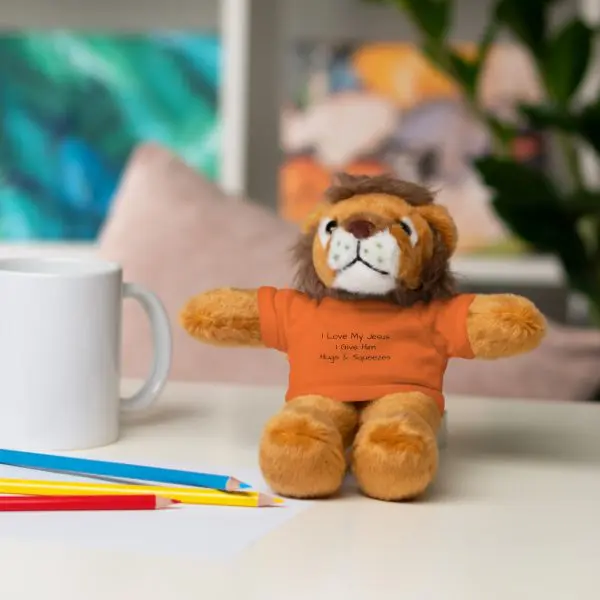A Stuffed Animal with Tee I Love My Jesus I Give Him Hugs & Squeezes TM - Image 51