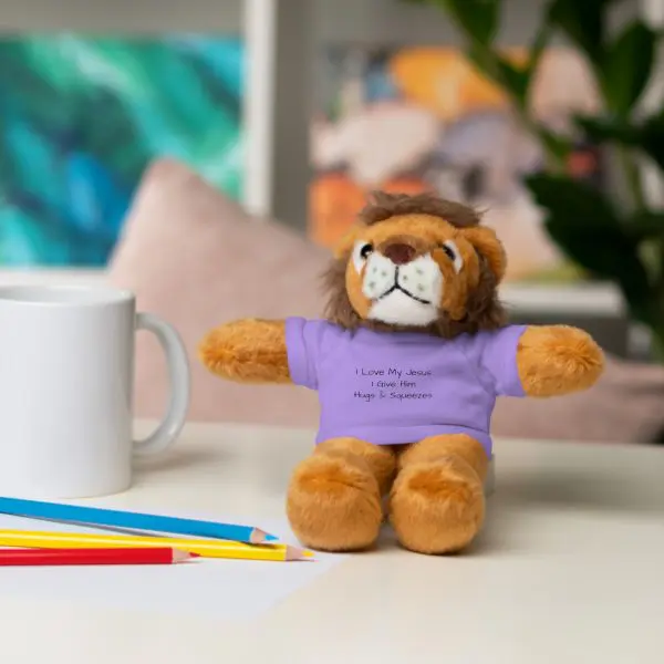 A Stuffed Animal with Tee I Love My Jesus I Give Him Hugs & Squeezes TM - Image 15