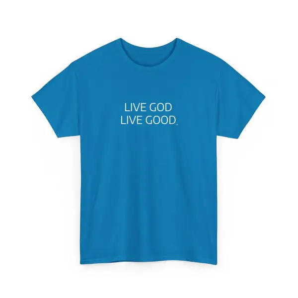 LIVE GOD LIVE GOOD Unisex Heavy Cotton Tee TM - Image 4