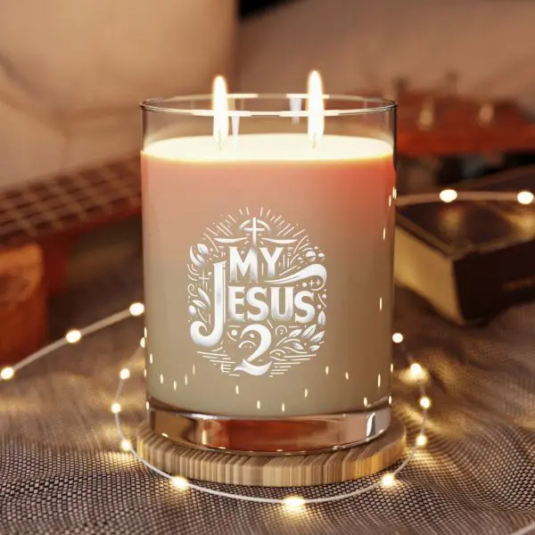 Scented Candle - Full Glass, 11oz My Jesus 2 TM - Image 3